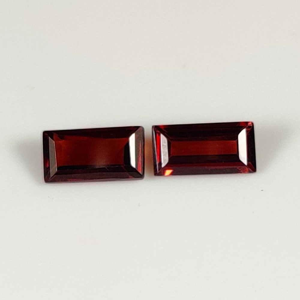 1.95 Ct Natural Almandite Garnet Rectangle Cut Pair (1 of 3)