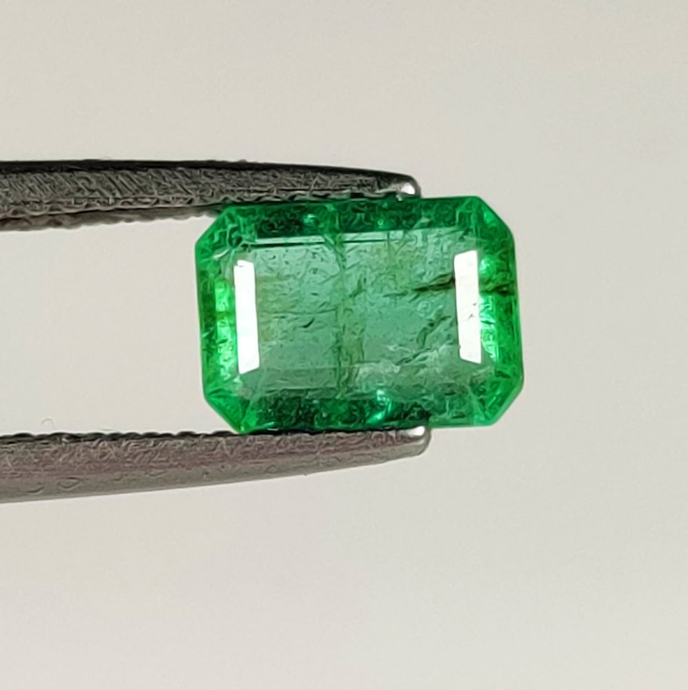1.30 Ct Natural Zambian Green Emerald Octagon Cut (1 of 3)