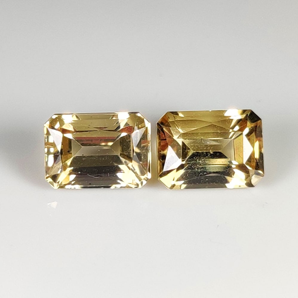 6.36 Ct Natural Scapolite Octagon Cut pair (1 of 2)