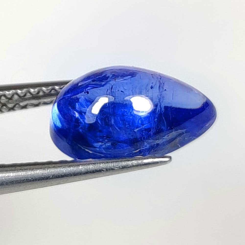 3.14 Ct Natural Tanzanite Pear Cab (1 of 2)