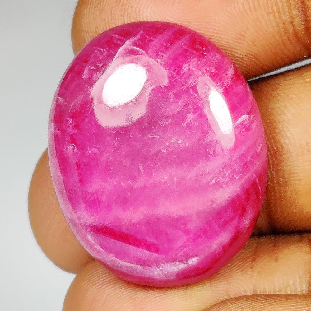 82.10 Ct Natural Pinkish Red Ruby Oval Cab (1 of 2)