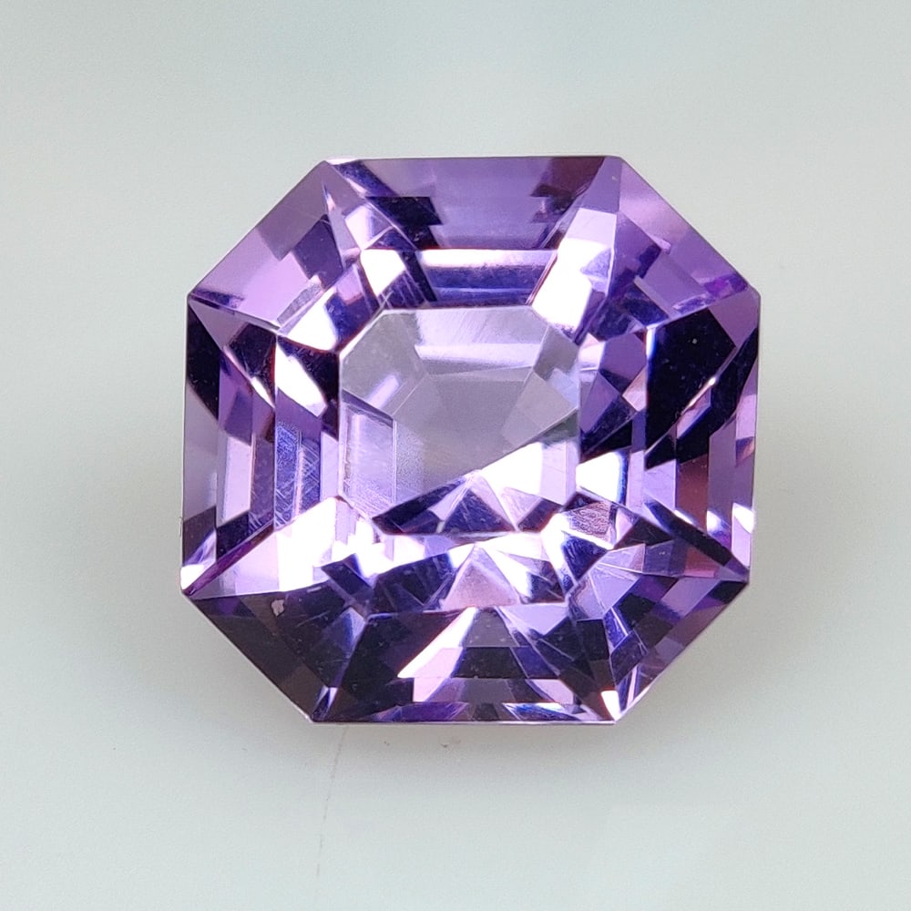 9.75 Ct Natural Purple Amethyst Asscher Cut: Weight - 9.75 Ct / Dimensions - 13.00 x 13.00 x 10.60 mm / Shape - Asscher Cut / Color - Purple / Clarity - VVS / Origin -Brazil / Treatment - Heated