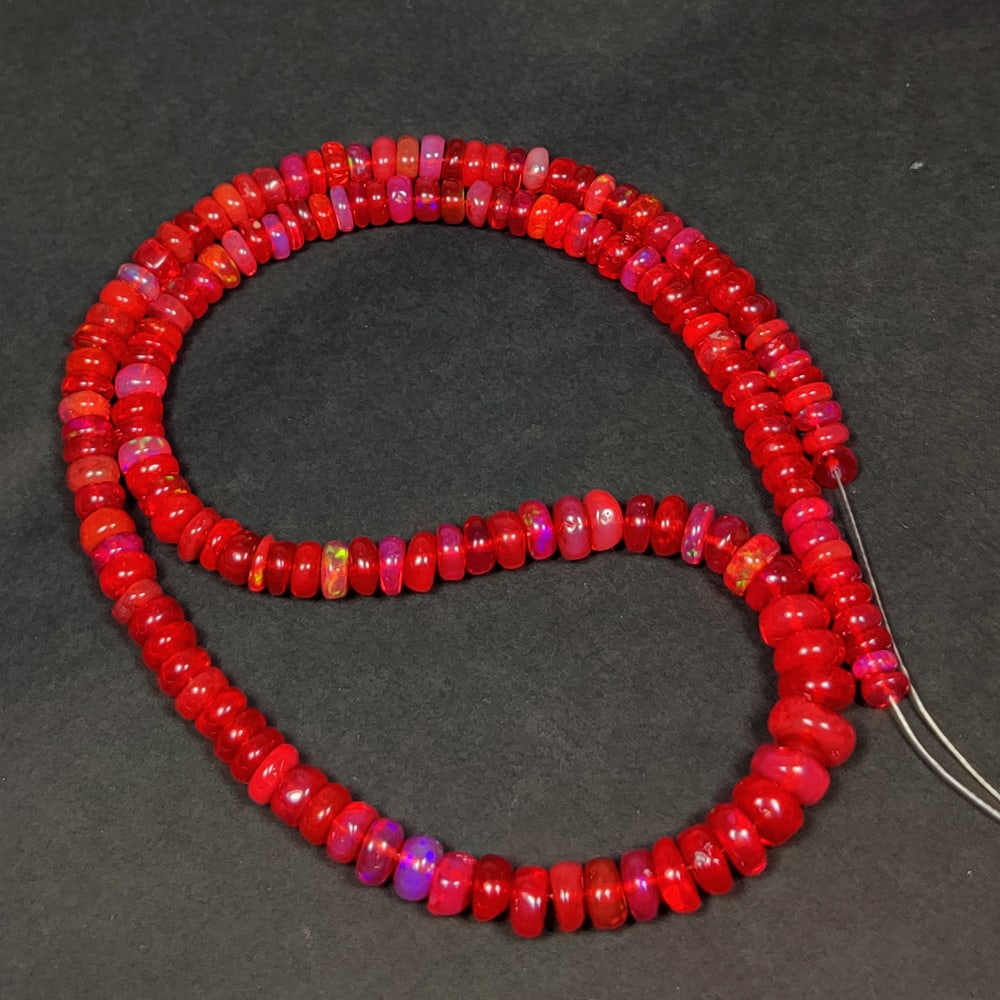 67.85 Ct Natural Orange Fire Opal Round Beads (1 of 3)