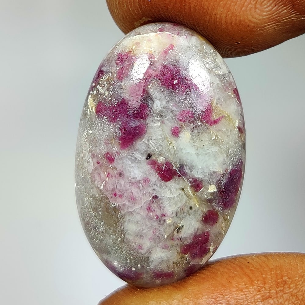 20.16 Ct Natural Lepidolite  Oval Cab (1 of 2)