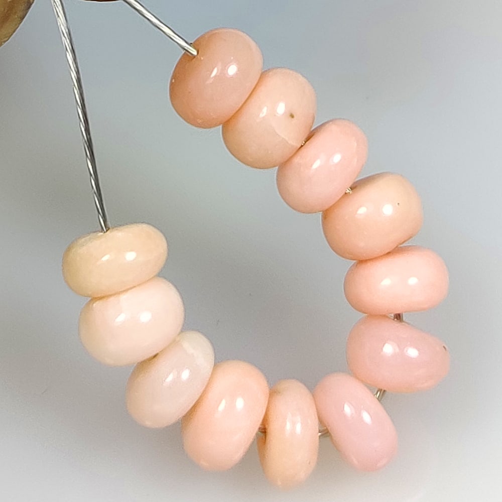 6.16 Ct Natural Pink Opal Round Beads (1 of 2)