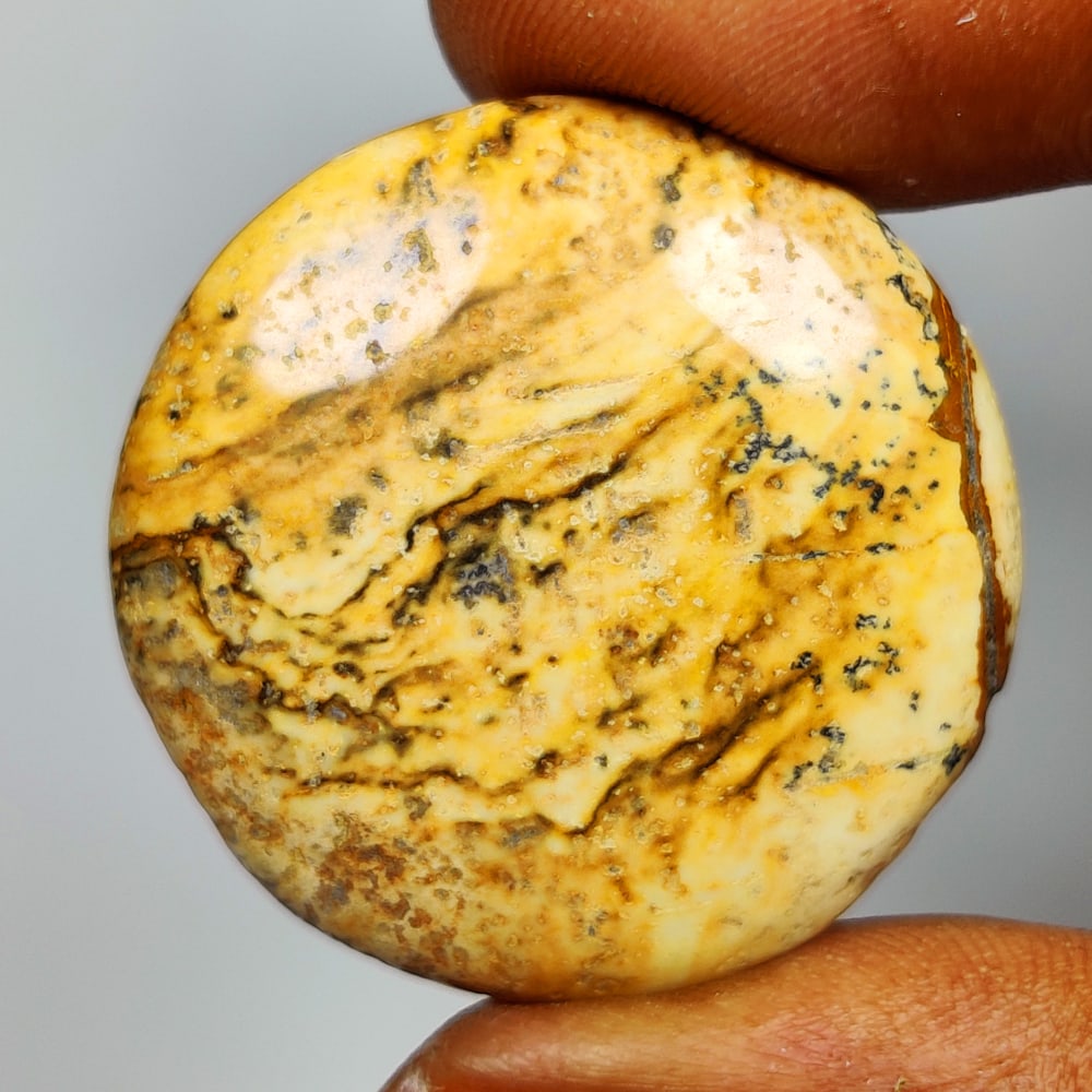 35.64 Ct Natural Jasper Quartz Round Cab (1 of 2)