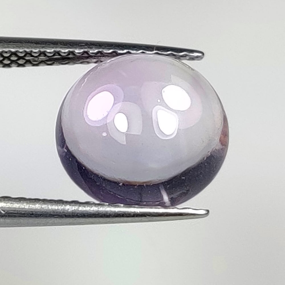 3.28 Ct Natural Pink Amethyst Round Cab: Weight - 3.28 Ct / Size - 10.10 x 10.10 x 4.90 mm / Shape - Round Cab / Color - Purple / Clarity - VVS / Origin -Brazil / Treatment - Heated