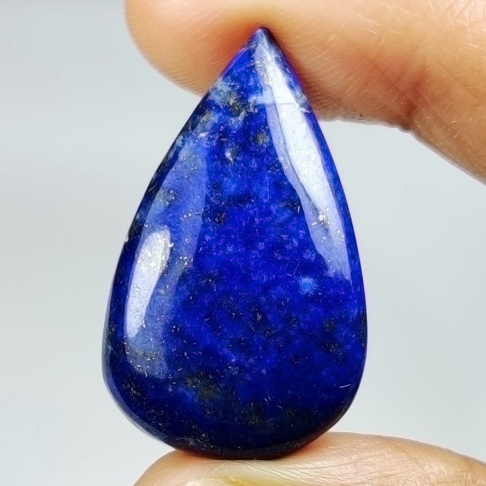 23.48 Ct Natural Blue Lapis Lazuli Pear Cab (1 of 2)