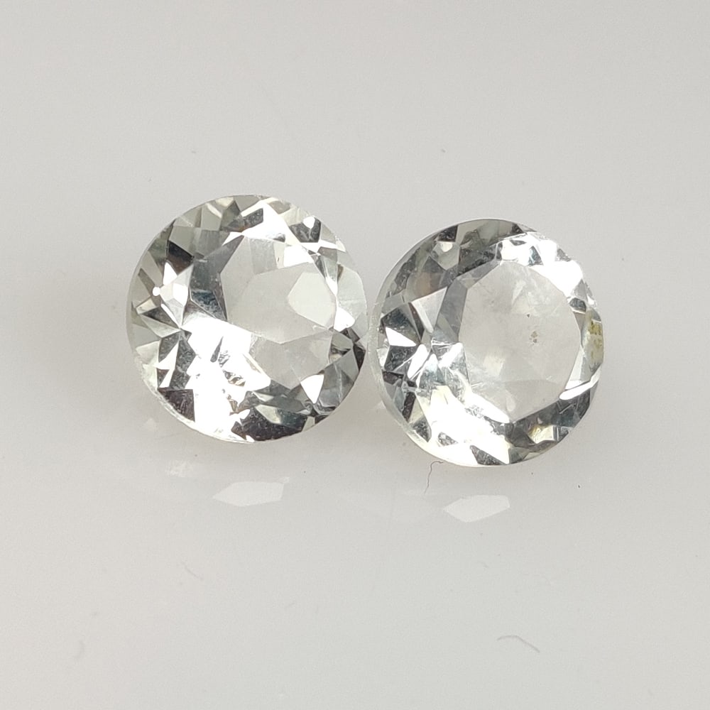 2.55 Ct Natural Green Amethyst Round Cut Pair (1 of 3)