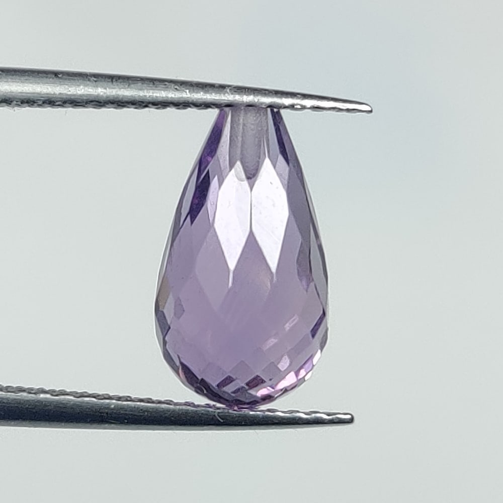 3.81 Ct Natural Purple Amethyst Pear Drop Beads: Weight - 3.81 Ct / Size - 12.20 x 7.20 x 7.20 mm / Shape - Pear Drop beads / Color - Purple / Clarity - VVS / Origin - Brazil / Treatment - Heated