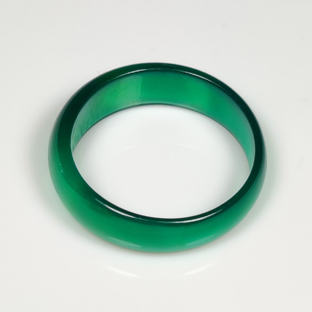 8.20 Ct Natural Green Onyx Round Ring (1 of 2)