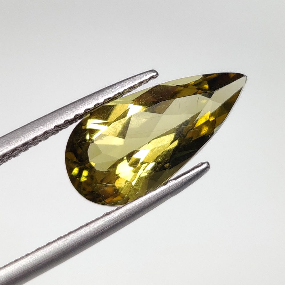3.32 Ct Natural Yellow Beryl Pear Cut: Weight - 3.32 Ct / Dimensions - 15.30 x 7.50 x 5.30 mm / Top Class Quality / Pear Cut / Origin - Brazil / Comments - Heated