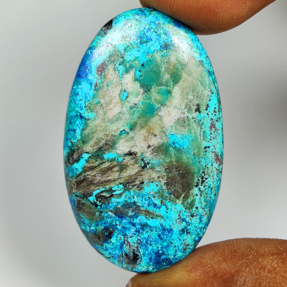 33.95 Ct Natural Blue Turquoise Oval Cab (1 of 2)