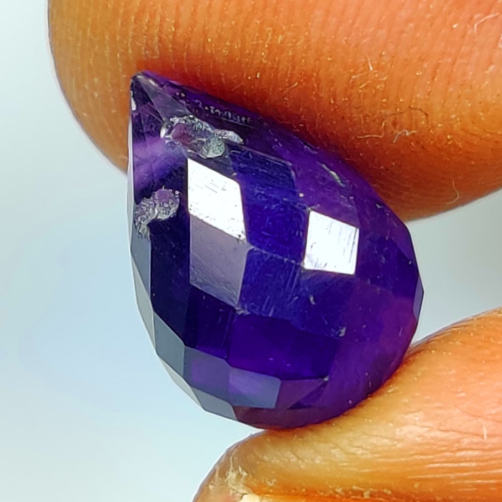 4.43 Ct Natural Purple Amethyst Pear Drop Beads: Weight - 4.43 Ct / Dimensions - 11.90 x 8.30 x 8.30 mm / Shape - PeaR drop Beads / Color - Purple / Clarity - VVS / Origin -Brazil / Treatment - Heated