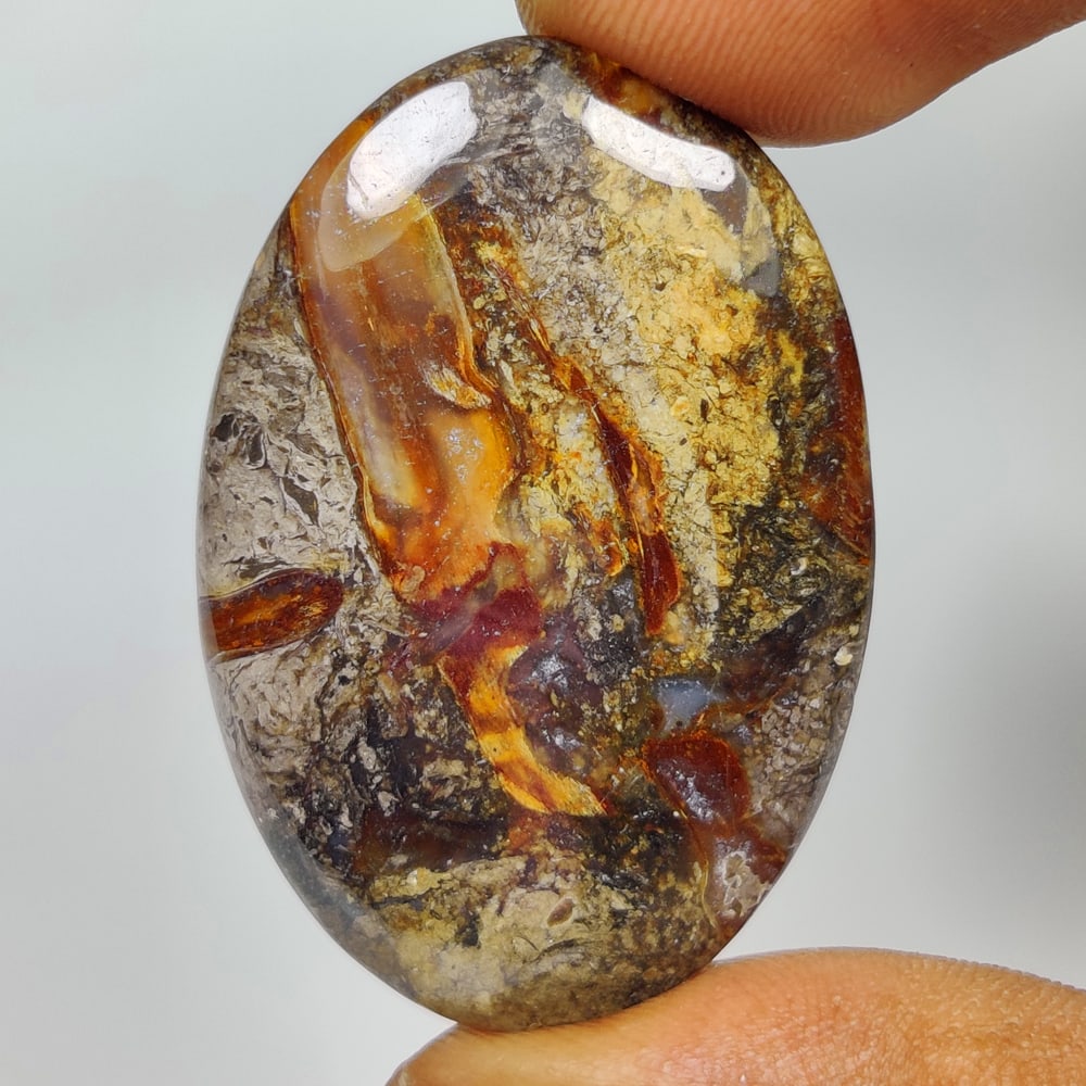 39.56 Ct Natural Jasper Quartz Oval Cab: weight - 39.56 Ct / Size - 38.00 x 27.00 x 5.50 mm / Shape - Excellent Oval Cab / Origin - Brazil / Treatment - None