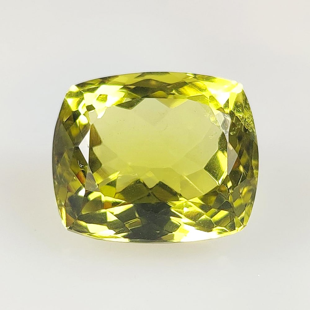14.54 Ct Natural Lemon Quartz Cushion Cut: Weight - 14.54 Ct / Dimensions - 15.90 x 13.40 x 10.10 mm / Top Quality Luster / Excellent cushioin Cut / Origin - Brazil / Treatment - Heated