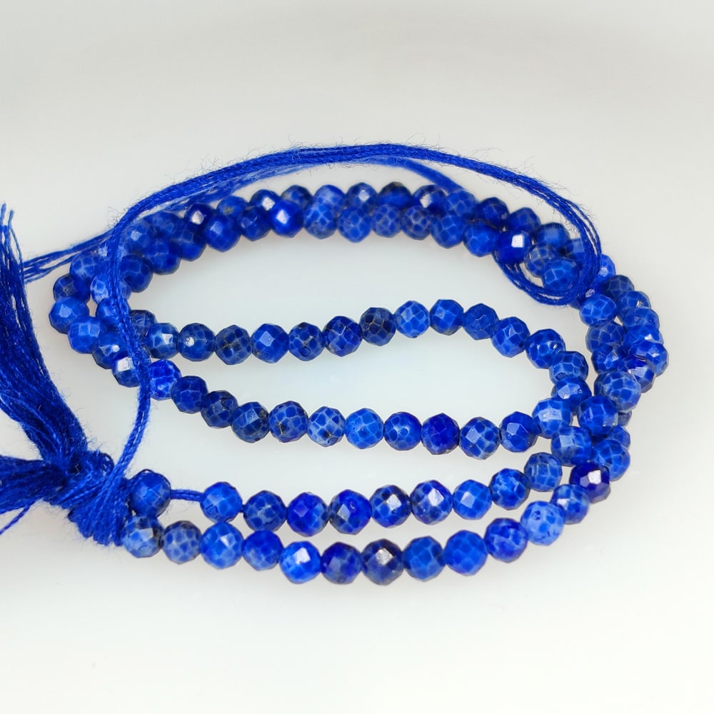 23.39 Ct Natural Blue Lapis Lazuli Round Cut Beads: Weight - 23.39 Ct / Dimensions - 3.30 - 3.40 mm / 109 Pc's / Shape - Round Cut Beads / Clarity - Opaque / Origin - Afghanisthan / Treatment - None