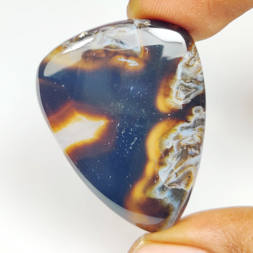 43.23 Ct Natural Dendritic Agate Pear Cab (1 of 2)