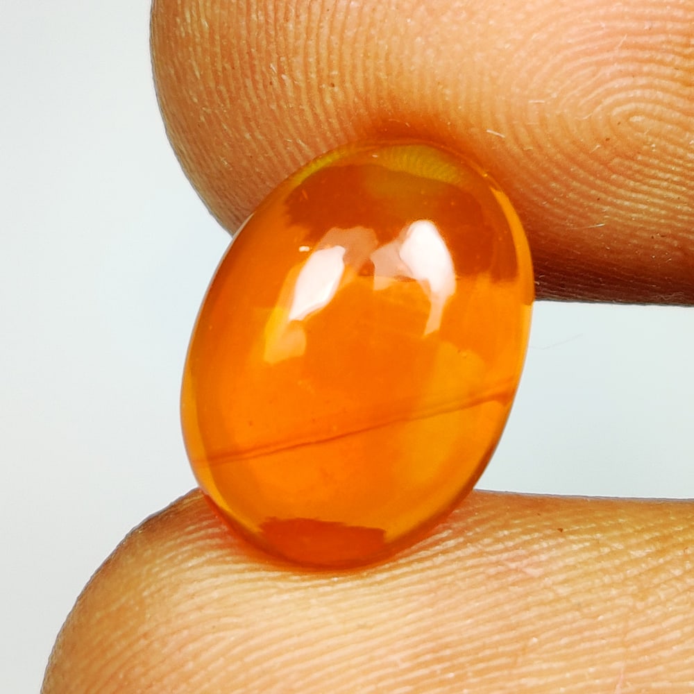 2.03 Ct Natural Orange Fire Opal Oval Cab (1 of 2)