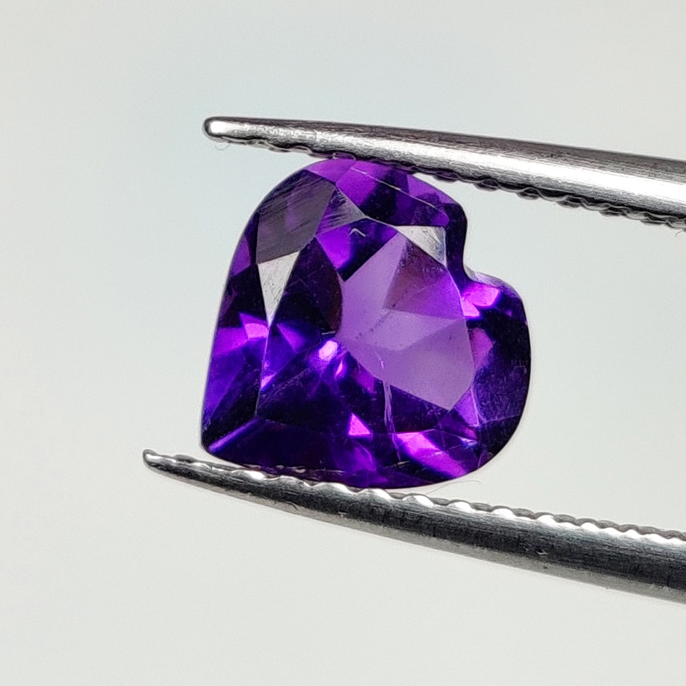 1.11 Ct Natural Purple Amethyst Pear Cut: Weight - 1.11 Ct / Dimensions - 7.10 x 7.00 x 4.60 mm / Shape - Pear Cut / Color - Purple / Clarity - Transparent / Origin - Brazil / Treatment - Heated