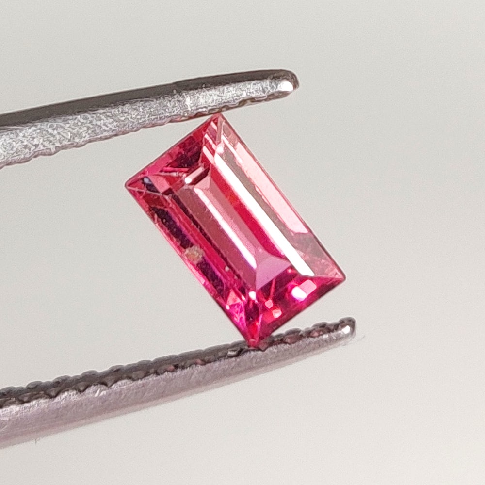 0.64 Ct Natural Pink Tourmaline Rectangle Cut: Weight - 0.64 Ct / Dimensions - 6.30 x 3.50 x 3.00 mm / Shape & Cut - Rectangle Cut / Color - Pink / Transparency - Transparent / Comments - Unheated