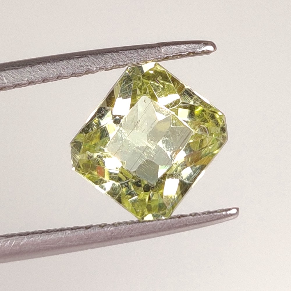 2.40 Ct Natural Green Apatite Square Octagon Cut (1 of 2)