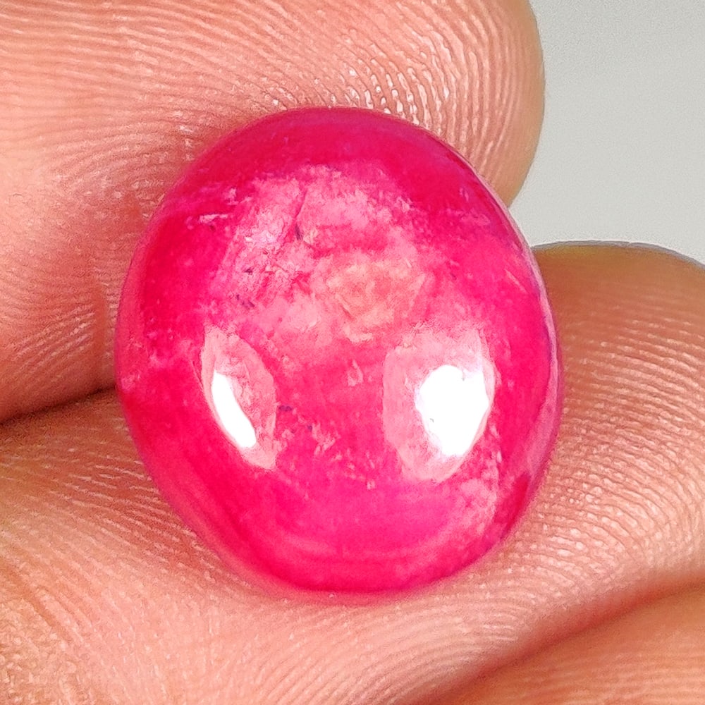 19.38 Ct Natural Pinkish Red Ruby Oval Cab (1 of 2)