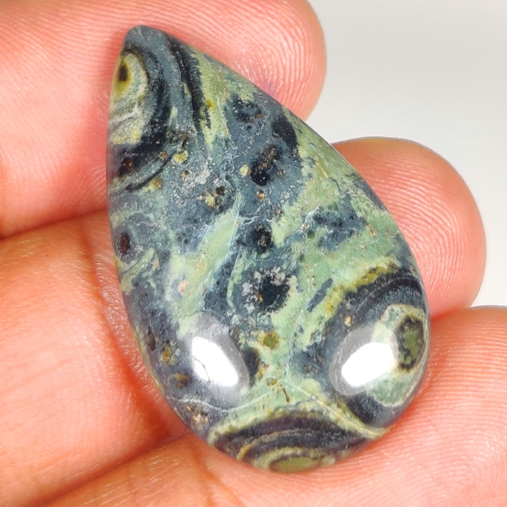 27.67 Ct Natural Jasper Quartz Pear Cab (1 of 2)