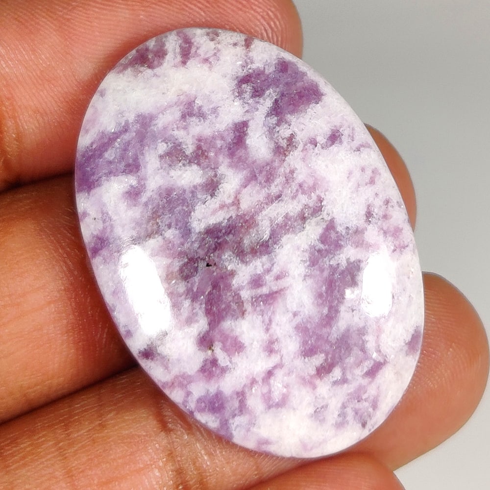 48.73 Ct Natural Lepidolite OVal Cab (1 of 2)