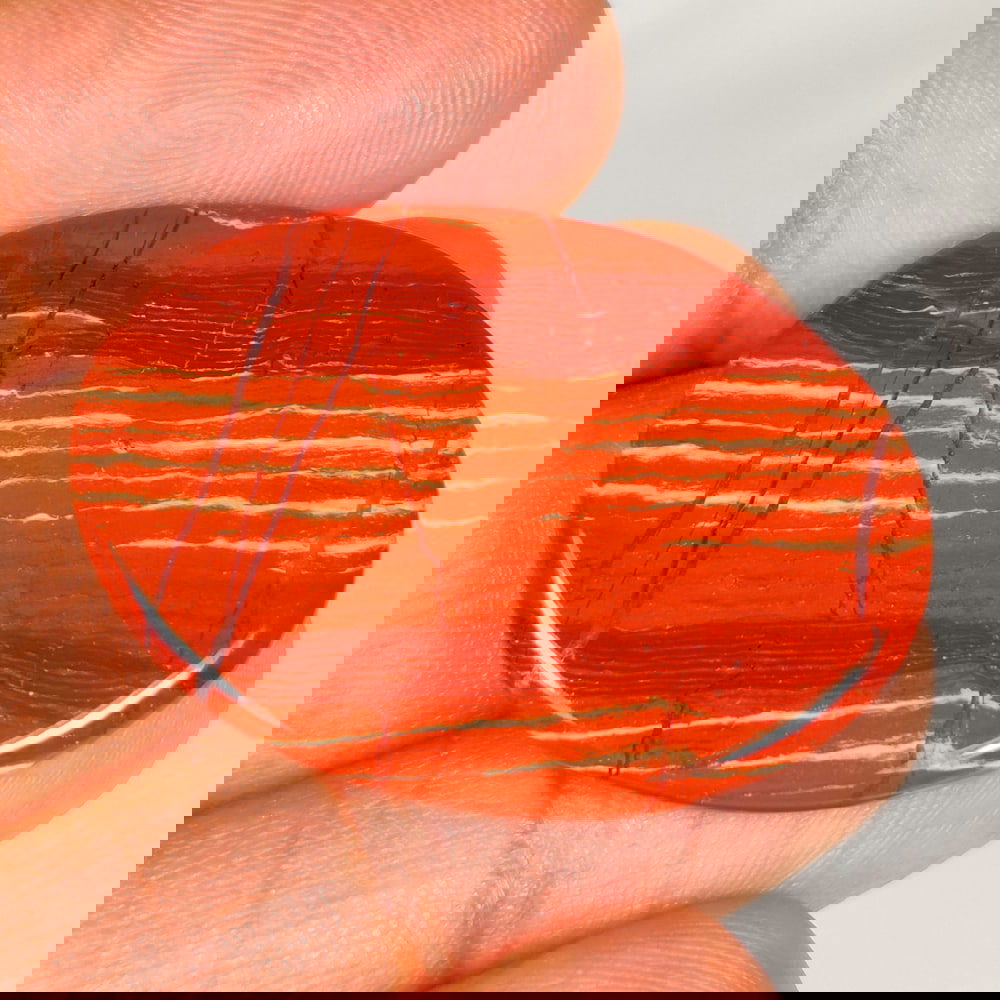 50.62 Ct Natural Red Jasper Quartz Oval Cab: Weight - 50.62 Ct / Size - 35.00 x 25.00 x 6.10 mm / Shape - Oval Cab / Clarity - Opaque / Origin - Brazil / Treatment - None