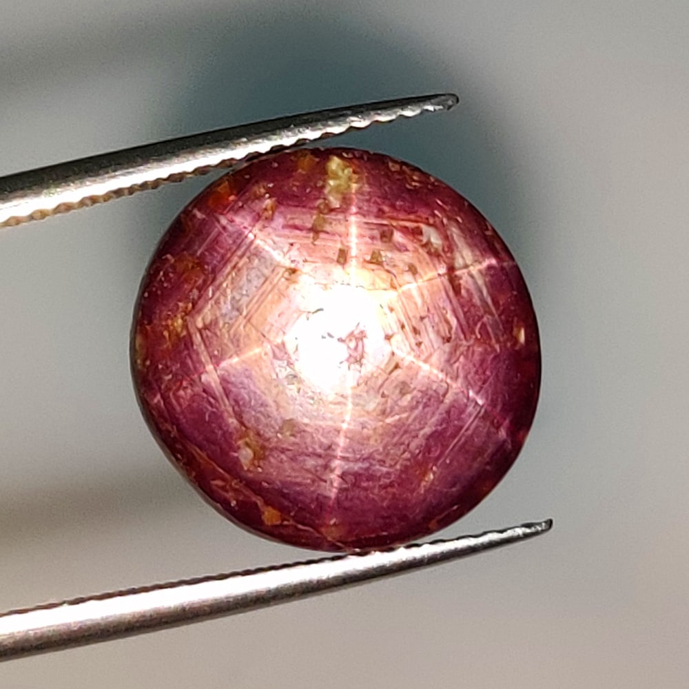 19.32 Ct Natural Six Line Star Ruby Oval Cab (1 of 2)