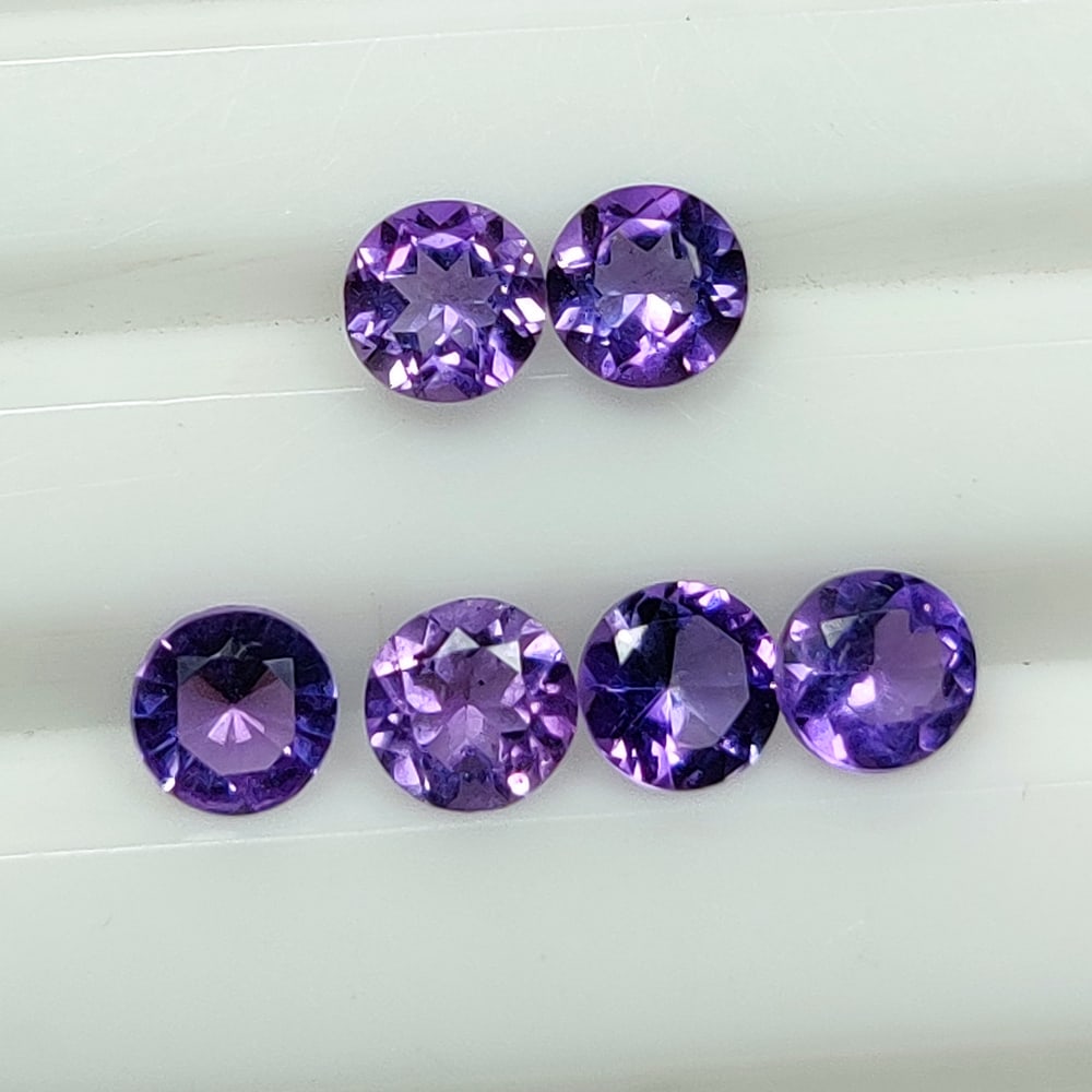 1.65 Ct Natural Purple Amethyst Round Set (1 of 2)