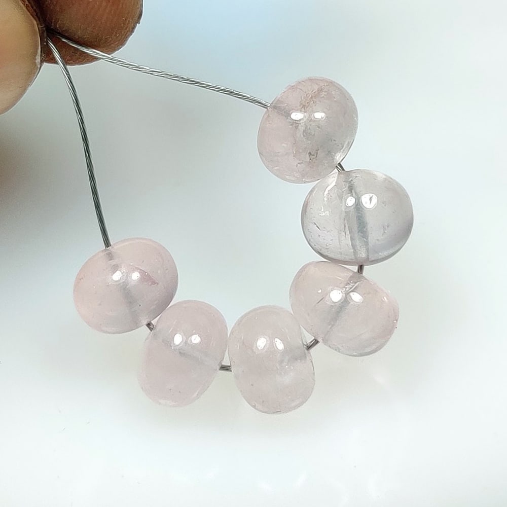 14.12 Ct Natural Rose Quartz Round Beads (1 of 2)