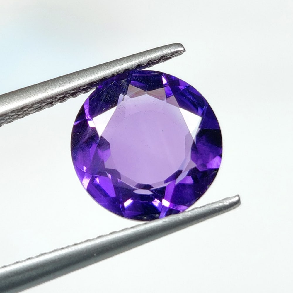 2.90 Ct Natural Purple Amethyst Round Cut (1 of 2)