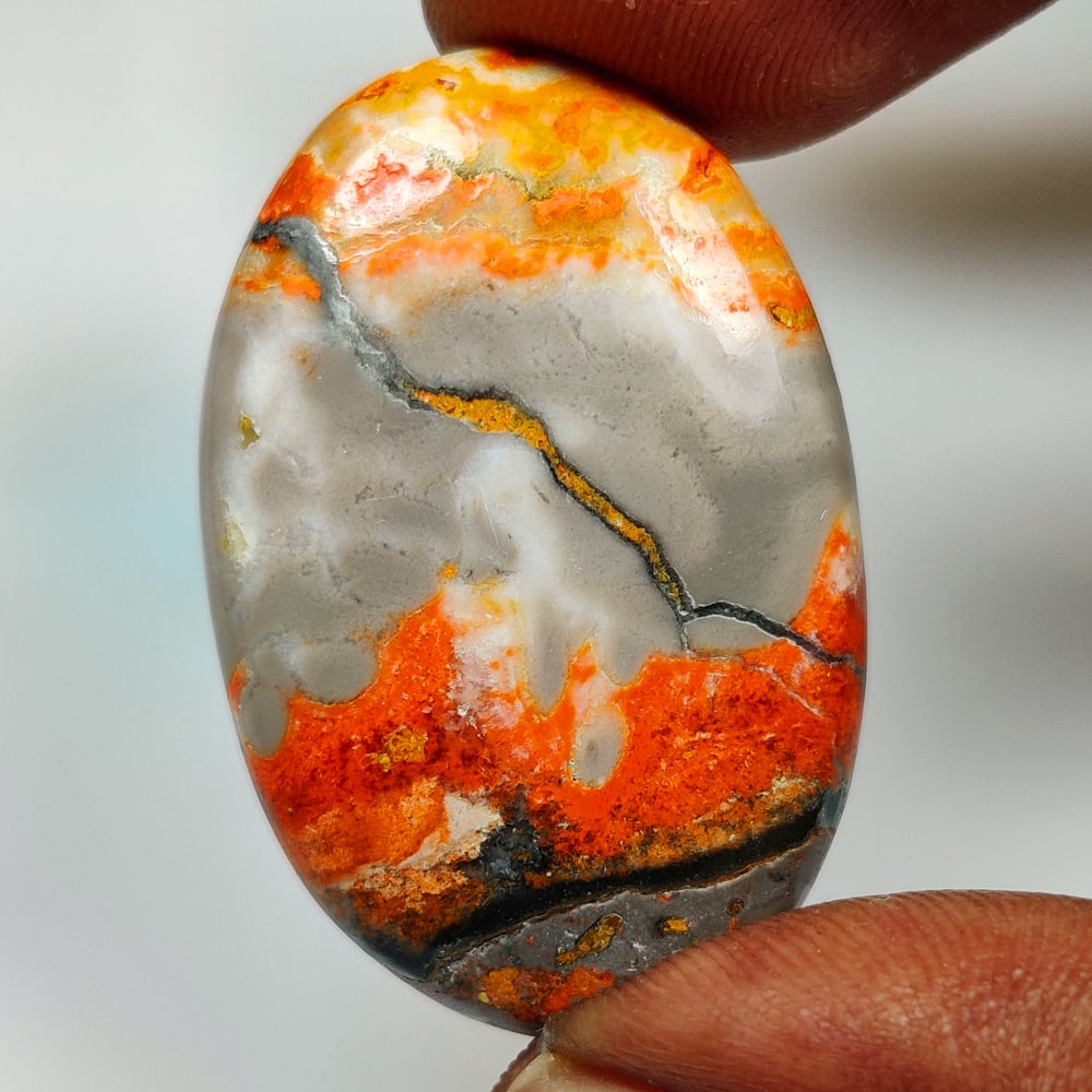 33.42 Ct Natural Bumblebee Jasper Quartz Oval Cab (1 of 2)