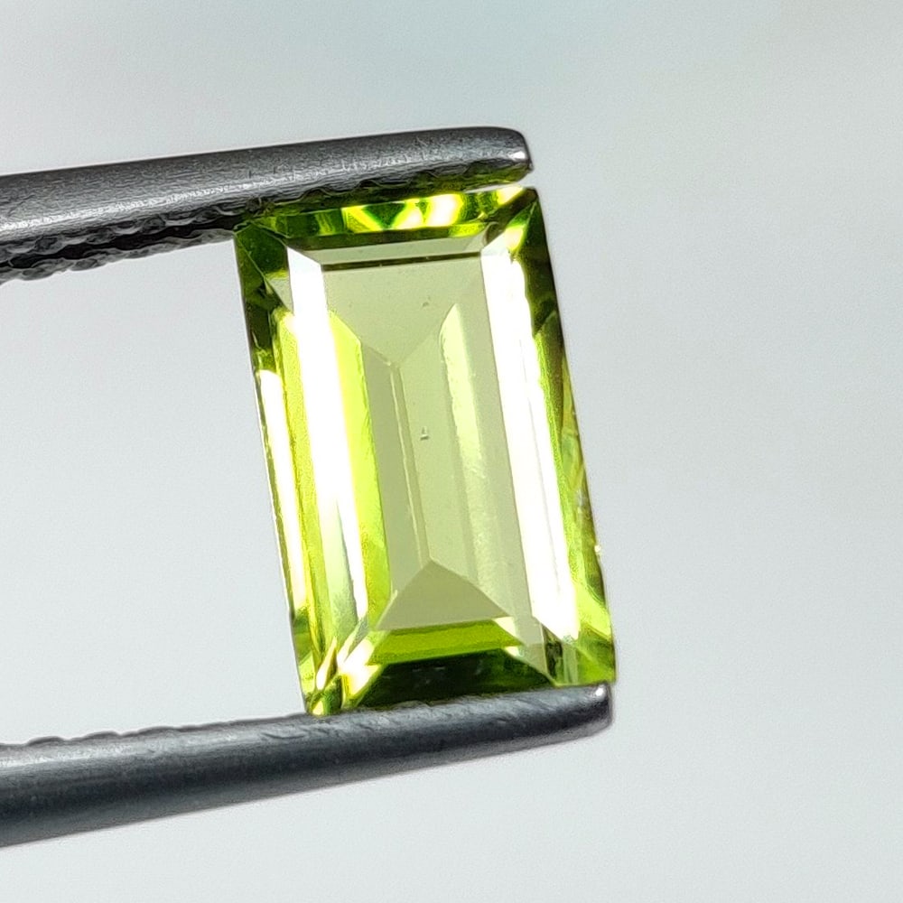 1.20 Ct Natural Green Peridot Rectangle Cut: Weight - 1.20 Ct / Dimensions - 8.10 x 5.00 x 3.00 mm / Shape - Rectagnle Cut / Color - Green / Clarity - VVS / Origin - Pakistan / Treatment - None