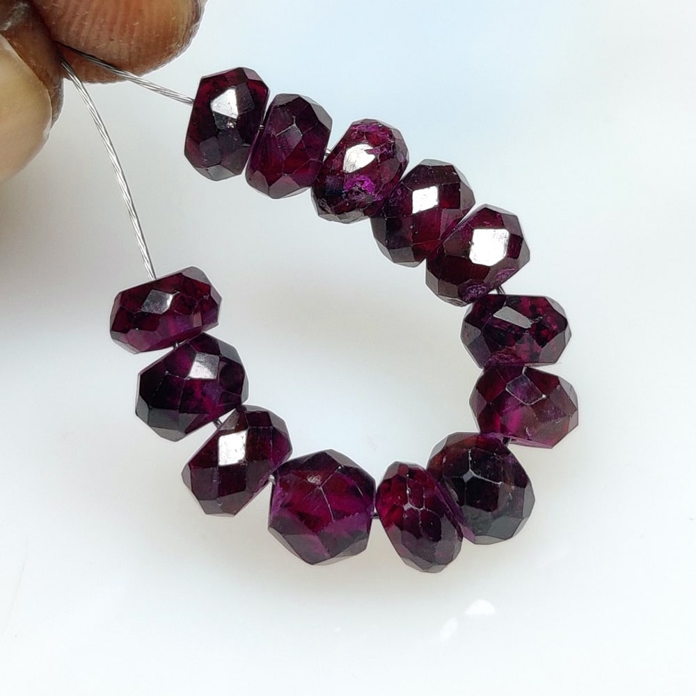 11.33 Ct Natural Almandite Garnet Round Beads (1 of 2)