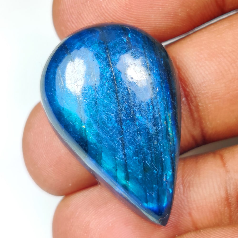 33.94 Ct Natural Blue Flashing Labradorite Oval Cab (1 of 2)