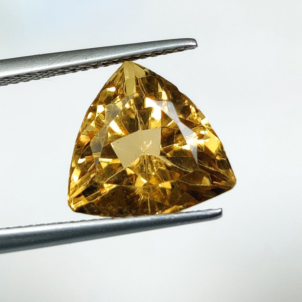 6.61 Ct Natural Citrine Trillion Cut (1 of 2)