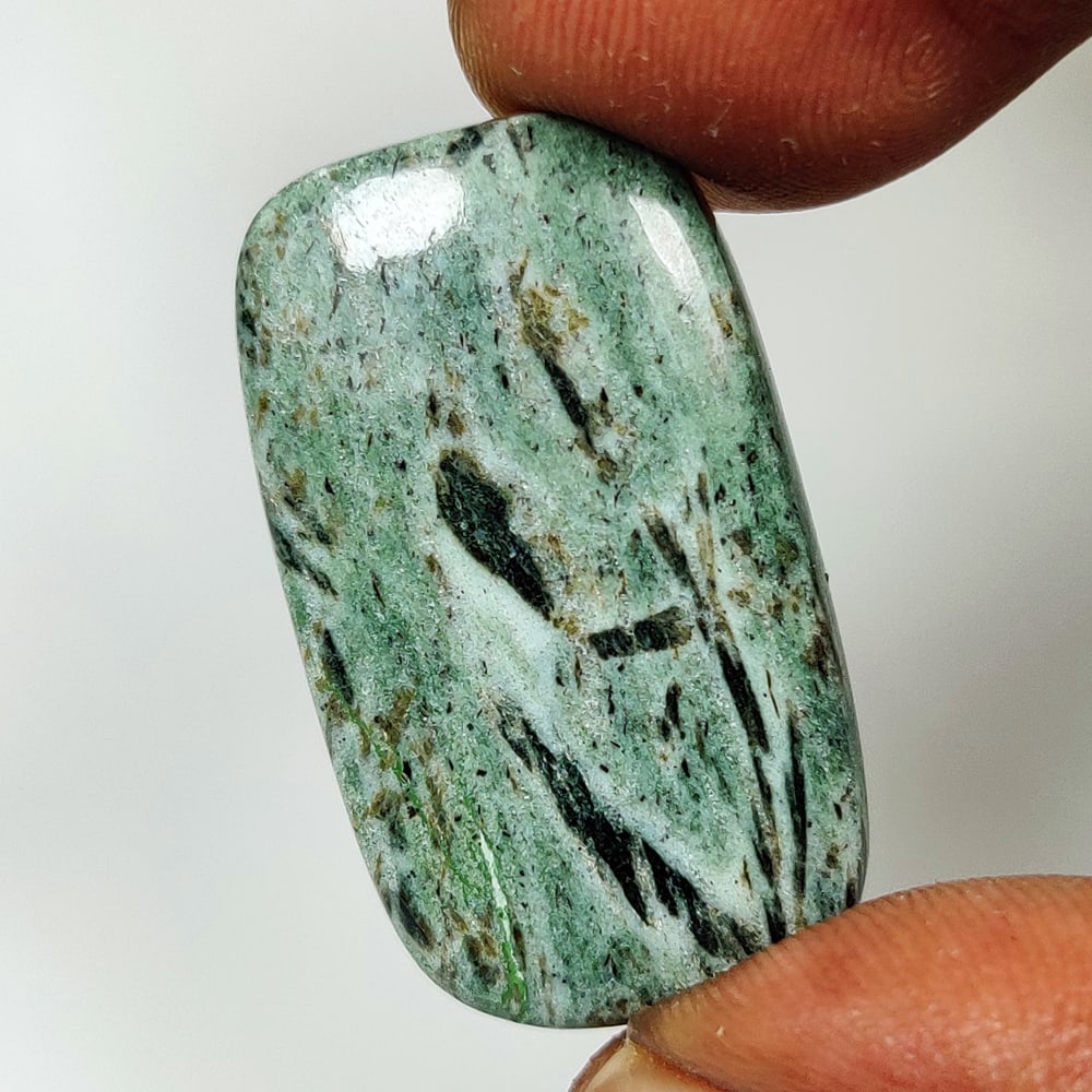 24.59 Ct Natural Hornblende Cushion Cab (1 of 2)