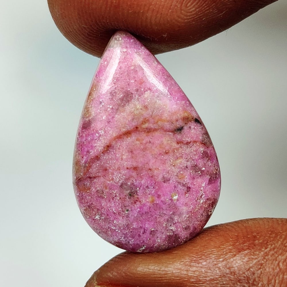 13.38 Ct Natural Pink Cobalt Pear Cab (1 of 2)