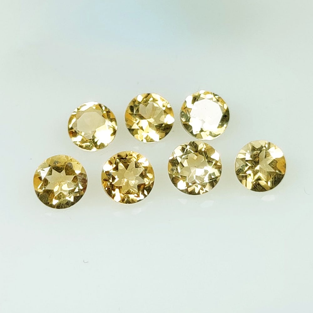 3.07 Ct Natural Yellow Citrine Round Set (1 of 2)