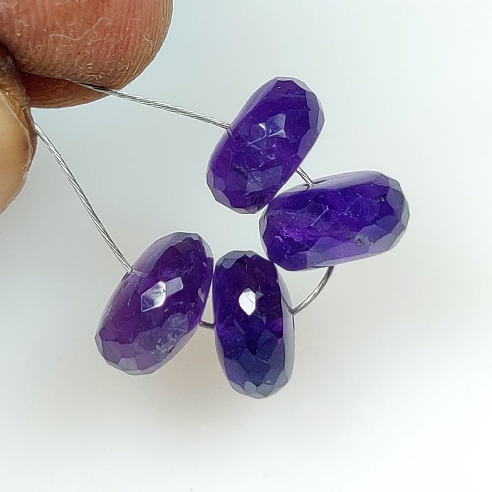 8.53 Ct Natural Purple Amethyst Round Beads (1 of 2)
