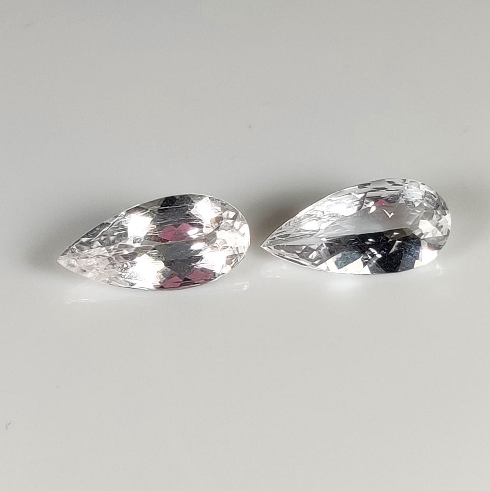 2.92 Ct Natural Danburite Pear Cut Pair (1 of 2)