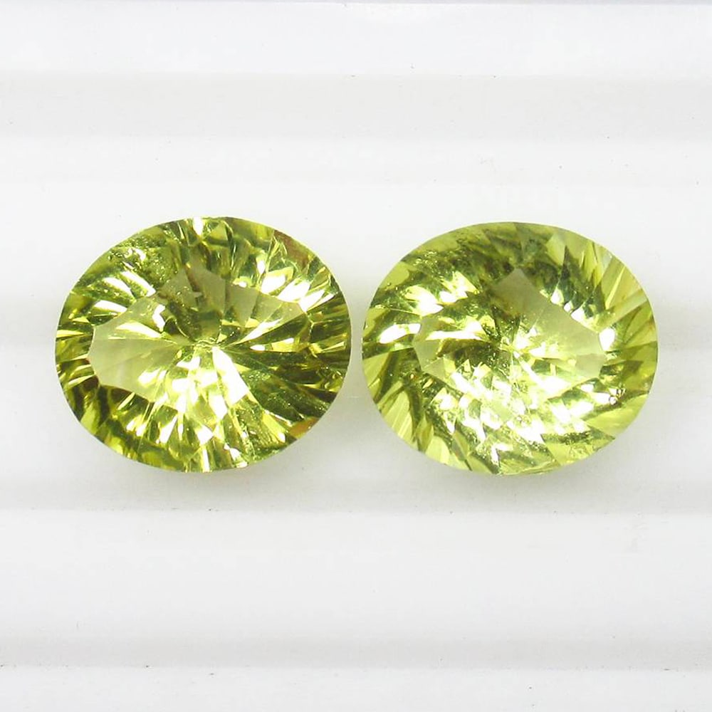 12.20 Ct Natural Lemon Quartz Oval Cut Matching Pair: Weight - 12.20 Ct / Size - 14.10 x 12.10 x 7.40 mm / 2 PC's / Shape - Oval Cut / Clarity - VVS / Origin - Brazil / Treatment - None