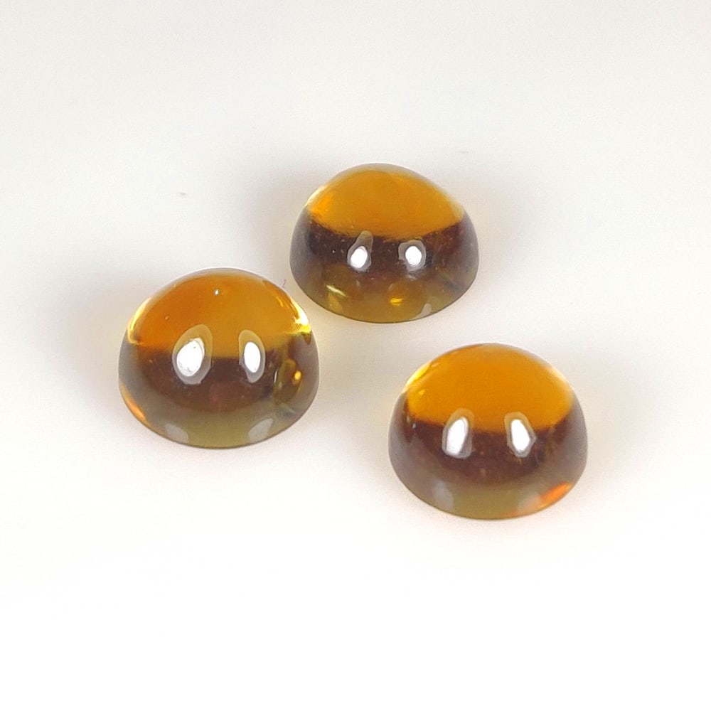 4.43 Ct Natural Yellow Citrine Round Cab Set (1 of 2)