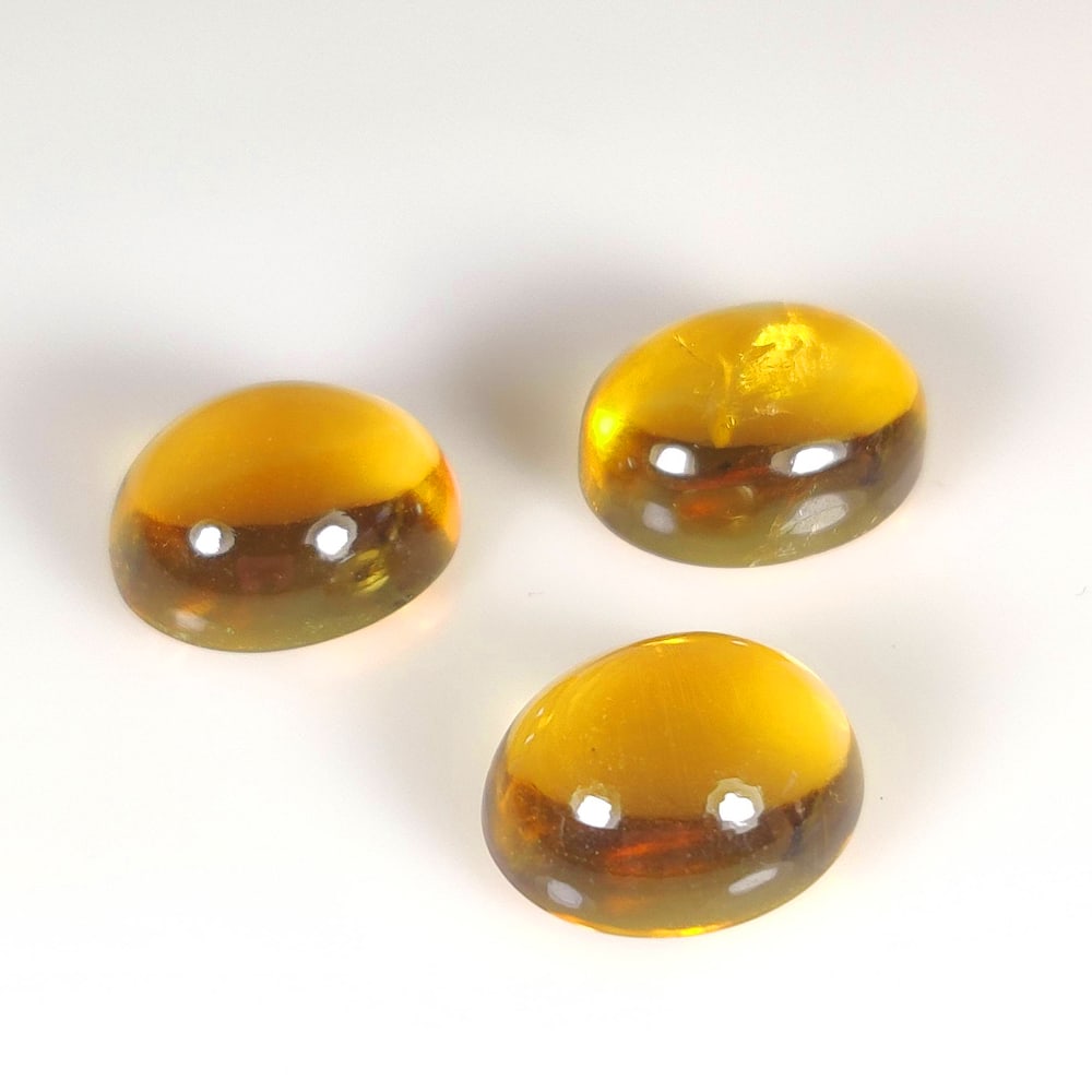 12.50 Ct Natural Yellow Citrine Oval Cab Set (1 of 2)