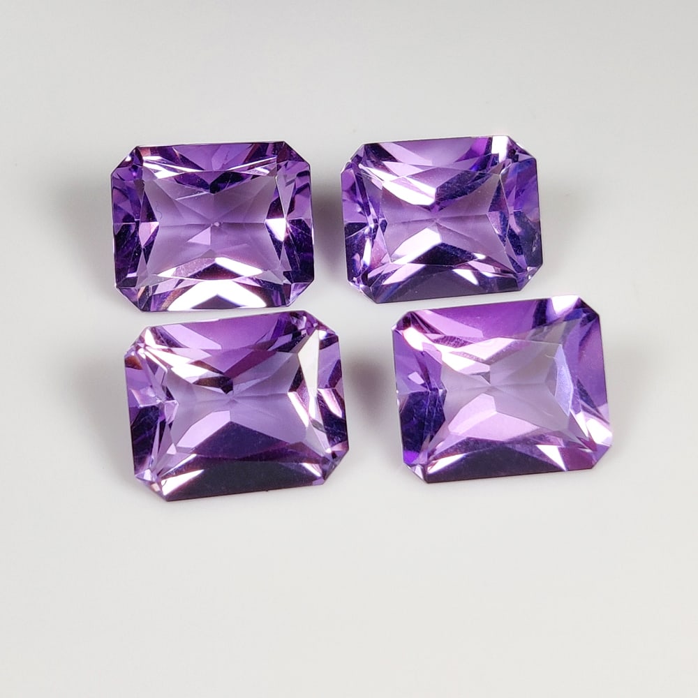19.69 Ct Natural Amethyst Octagon Cut Set (1 of 2)