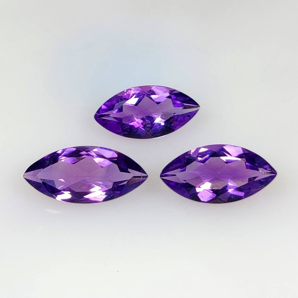7.39 Ct Natural Purple Amethyst Marquise Cut Set (1 of 2)