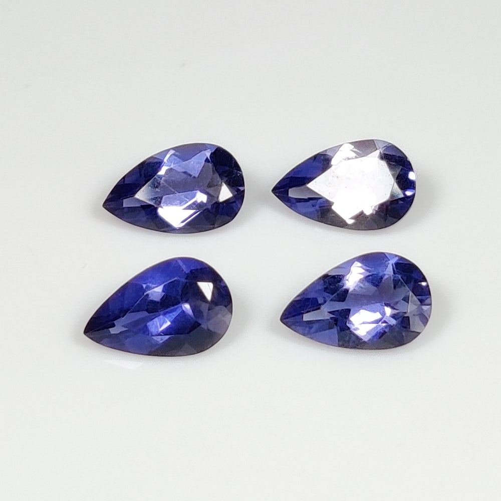 2.66 Ct Natural Iolite Pear Cut Set (1 of 2)